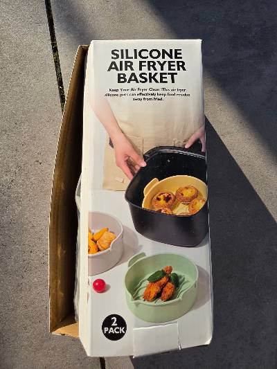 Siliconen airfryer mandjes 2 stuks