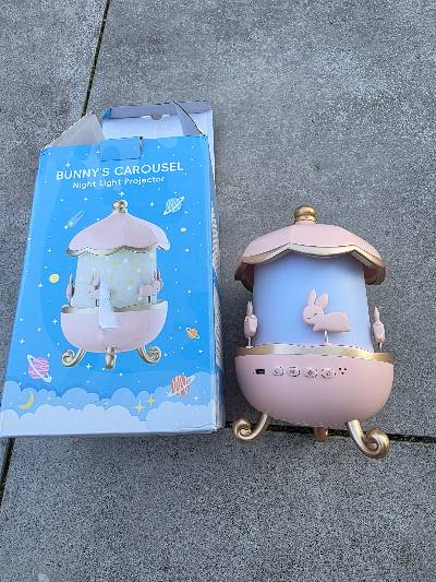 Bunny's Carousel nachtlampje projector