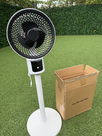 Oplaadbare staande ventilator wit