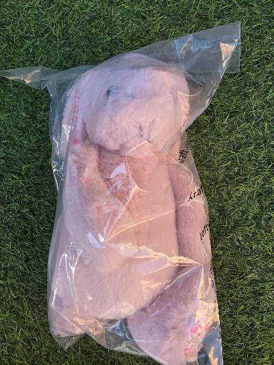 Roze knuffelkonijn
