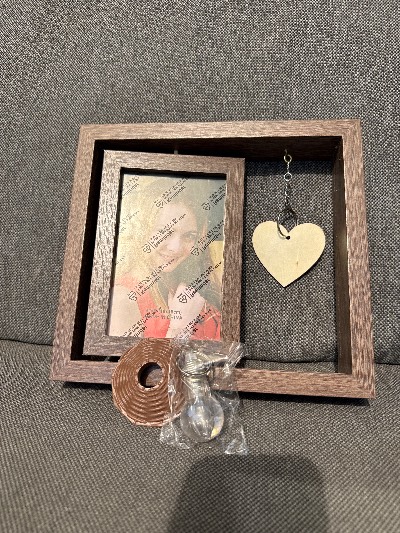 Houten fotolijst met hartje