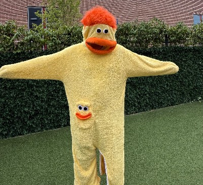 Gele eend kostuum